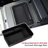Car Center Console Tray Organizer Interior Armrest Storage Box Container Pallet For Nissan Patrol Y6