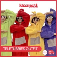 J KM TELETUBBIES ONESIE ADULT Long Sleeve Pajamas Costume Onesie Daster Sleepwear Kigurumi Cosplay