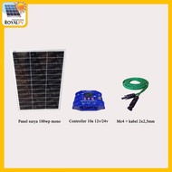 PAKET PANEL SURYA 100WP MONO SOLAR PANEL 100WP SOLAR CELL 100WP - BELIEVESTORE