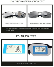 Bayar Di Tempat/Rumah/COD-EyesPH100 Kacamata Photocromic Warna Hitam Polarized Sunglasses UV400 Beru