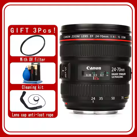 Canon EF 24-70mm f/4L IS USM Lens For Canon DSLR EOS 5D Mark IV III 5DS 5DSR 6D 5D 7D Mark II 90D 80