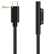 Nylon Braided Surface Connect to USB-C Charging Cable PD 15V for Surface Pro 7/6/5/4/3,Laptop 3/2/1,Surface Go