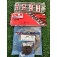 RKM SYM SM SPORT 110R / SM SPORT 110E /RKM Sprocket Chain RKM Set Rantai Sprocket Gigi Rantai