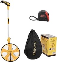 FLZOSPER Measuring Wheel Portable Three Fold 13-Inch Measures Up To 99,999.9 Feet Perfect surveying 