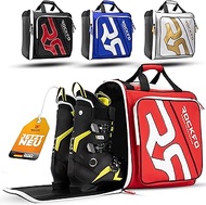 Ski Boot Bag with Helmet Compartment - Robust Bag for Ski Boots - Water-Repellent Ski Boot Bag with 