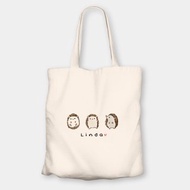 三隻刺蝟 客製化英文名 環保購物袋 側背包 tote 帆布袋 PU010