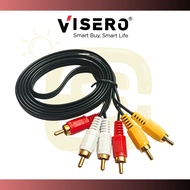 VISERO | 3 In 1 Audio RCA Cable 1.5M To 3 RCA Male | 3-3