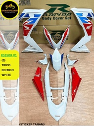 (STICKER TANAM/AIRBRUSH) RAPIDO COVER SET HONDA RS150 RS150R V1 (5) TRICO EDTION WHITE
