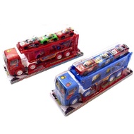 Mainan Anak Truck Volvo Container Kontener ST2112- Mobil Trailer Isi 5 Pcs mobil sedan