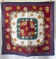 Celine scarf 2條金幣綿質圍巾方巾絲巾 全新連貼紙原裝盒 中古