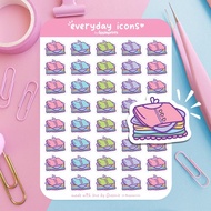 Fold Laundry Reminder Household Chores Cute Icons Matte Planner Stickers by Appleprints