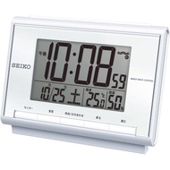 Seiko Clock Alarm Clock Table Clock Radio Digital Calendar Temperature Humidity White Pearl 85 x 120