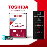 Toshiba Internal HDD (4TB) 3.5" SATA 3.5 รุ่น (P300) TSB-HDWD240UZSVA :5400RPM C/B 128MB Desktop Int