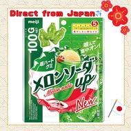 [Direct From Japan]Meiji Gummy Melon Soda Up 100g × 6 Packs | Chewy Japanese Candy with Melon Soda F