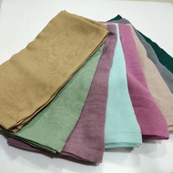 Tudung bawal asli bidang 55" tepi benang tarik/bawal sahara/sulam tangan