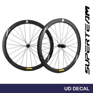 SUPERTEAM UD Decal Road Bike Disc Brake Carbon Wheelset (45mm)
