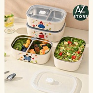 Convenient 1000ml 304 stainless steel 2-compartment lunch box lunch box stainless steel lunch box