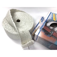[ READY STOCK ] BUDDY CLUB  CERAMIC  WHITE Thermal Wrap  10 meter * 2" * 2mm ( Exhaust thermo wrap )