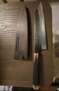 二唐 黑打鎚目 粉末鋼 210 切付牛刀