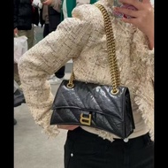 98新 巴黎世家/Balenciaga 黑金沙漏包