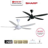 SHARP 56" Wafu Series Ceiling Fan Remote Control PJC116 (BK/WH) | 5 Star Energy Efficient Kipas Sili