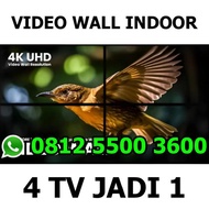Paket VIDEO WALL 2x2 2x3 3x3 3x4 4x4 meter Smart Tv 100 inch LG 200 inch 300 inch VideoWall LED 4K U