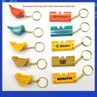 Excavator Key Ring Excavator HITACHI Carter Magic Steel KOMATSU Sany Cabin Decoration Key Chain Plat