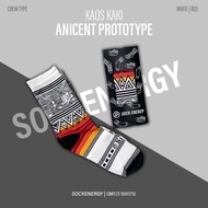 KATUN Sock Energy Ancient Stripe-WHITE RED - Cotton Material, One Size Adult ft