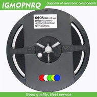 1Reel 4000PCS 0603 SMD LED diodes light yellow red green blue White IGMOPNRQ