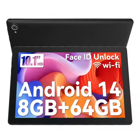 Android 14 10.1 Inch Octa-Core Tablet 8 GB RAM+64 GB Storage Expand to 1TB WiFi6 BT5.0 5MP+8MP Dual 