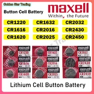 Maxell Lithium Button Cell Battery CR1220 CR1616 CR1620  CR1632 CR2016 CR2025 CR2032 CR2050 CR2430 C