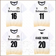 YB3 Haikyuu Schweiden Adlers Jersey MSBY T-shirt Cosplay Costume Karasuno Shoyo Kageyama Sportswear 
