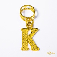 MASDORA 916 Gold Charms Charm Emas - Alphabet K (EMAS 916/22K)