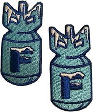 MIG Atlanta F Bomb Frosty Morale Patches – Set of 2 Embroidered Patches Hook and Loop (2.5"x1.5")