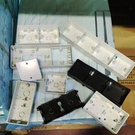 PVC Nut Box Switch Base / 13A Switch Socket Switch Box Socket Surface Mounted (SIRIM APPROVAL)