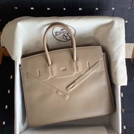 全套🩷 未使用 愛馬仕Hermes Birkin Shadow25 大象灰 Swift皮 Z刻