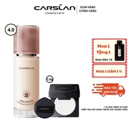 Carslan Foundation Combo 4.0 Dry Skin Moisturizing Thin Light 30g & Mini Powder Long Lasting Foundat