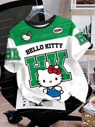 Hello Kitty Jersey 3D Print Men Jersey Sporty Man Jersey Girl Round Neck Tee Outdoor Sports Adult Wo