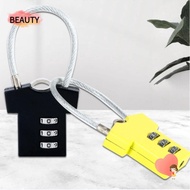 BEAUTY Security Lock, Steel Wire Aluminum Alloy Password Lock,  3 Digit Cupboard Cabinet Locker Padlock Mini Suitcase Luggage Coded Lock