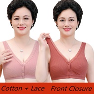 Front Closure Cotton Bra Big Size 36-46 B C Cup Breathable Wireless Bra Soft Bras Innerwear Bralette