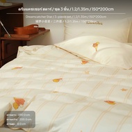 ชุดเครื่องนอนผ้าฝ้าย  ลายการ์ตูนแนวคอลแลบตัวละครดาวฤกษ์ ผลิตจากผ้าฝ้ายชนิดเส้นใยยาว 60S ตกแต่งด้วยกา