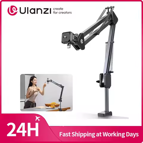 Ulanzi TH04 Overhead Camera Mount Microphone Stand Detachable C-clamp 2KG Load for Camera Microphone