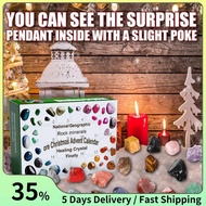 Christmas Advent Calendar, Crystal Ore 24 Days Christmas Countdown Calendar, Minerals Gift Box, Adve