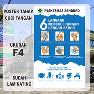 POSTER 6 STEPS WASHING HANDS ALREADY LAMINATED