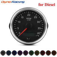 85mm tachometer 0-4000rpm 12V/24V rpm Gauge với 10 màu sắc tacho Meter với LCD hourmeter cho thuyền 