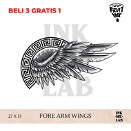 INKMELAB - FORE ARM WINGS Fruit Ink Temporary Tattoo 27X15CM - Semi-Permanent Temporary Tattoo Lasts