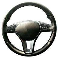 Handmade DIY Leather Steering Wheel Cover  Custom Steering Wheel Cover Compatible For Mercedes Benz 