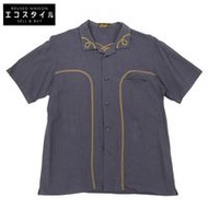 เสื้อเชิ้ตคอเปิดสีเทาเข้มสำหรับผู้ชาย ยี่ห้อ Celtic & Cobra (ไซส์ M, 4SSH-05B) สภาพดีเยี่ยม มีลายปัก