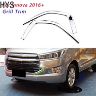 HYS For Toyota Innova 2016 2017 2018 2019 Car Front Grill Net Trim Sticker 2pcs/set ABS Chrome Decoration Modification