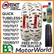 ▨QUICK TIRE FREE TIRE SEALANT &amp; PITO PHOENIX TUBELESS By 17 110/70/17 120/70/17 130/70/17 140/70/17